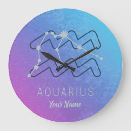 Aquarius Zodiac Star Sign Aquarius Horoskop Große Wanduhr