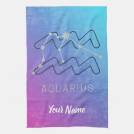 Aquarius Zodiac Star Sign Horoscope Constellation Geschirrtuch