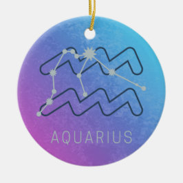 Aquarius Zodiac Star Sign Horoscope Constellation Keramik Ornament
