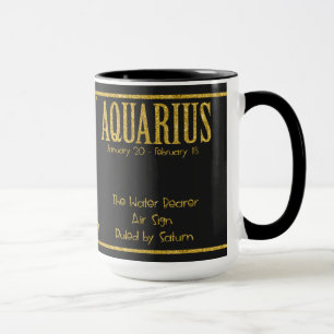 Aquarius Zodiac Star Sign Tasse