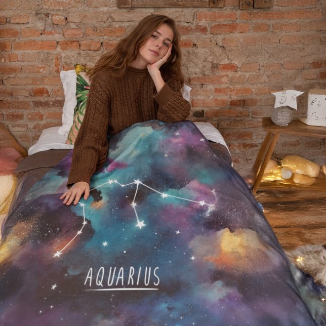 Aquarius Zodiac stars - Fleece Blanket (Von Creator hochgeladen)