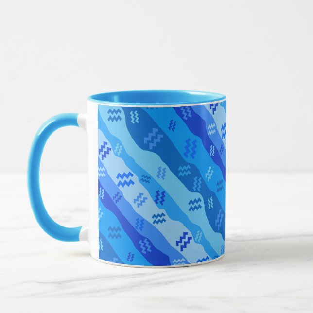 Aquarius Zodiac Streifen Tasse (Links)