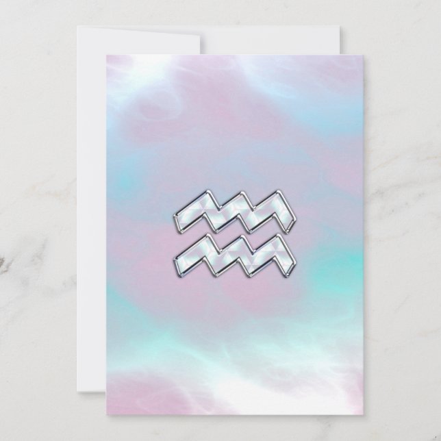 Aquarius Zodiac Symbol auf der Mutter von Pearl Na (Vorderseite)