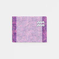 Aquarius Zodiac-Symbol auf der rosa digitalen Camo