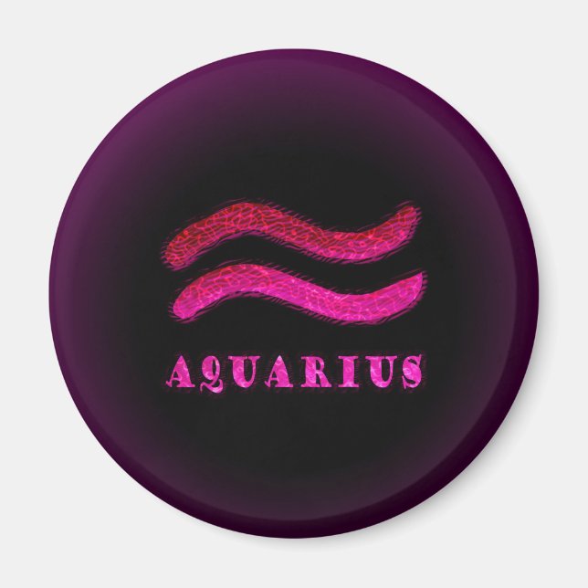 Aquarius Zodiac Symbol Magnet (Vorne)