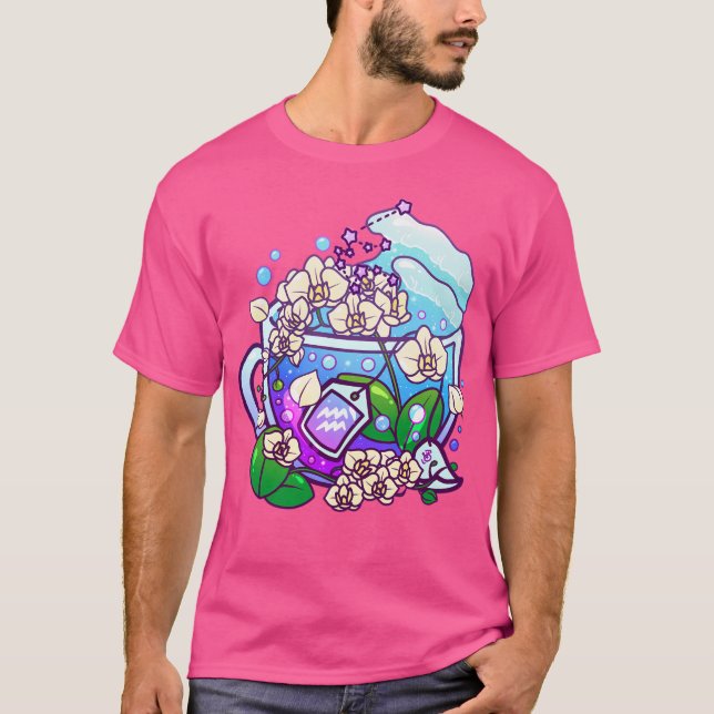 Aquarius Zodiac Teacup T-Shirt (Vorderseite)