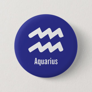 Aquarius Zodiac Traits Minimal Astrology Button