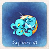 Aquarius zodiac-Untersetzer