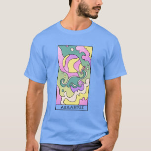 Aquarius Zodiac Unterzeichnung Abstrakter Kunst Vi T-Shirt