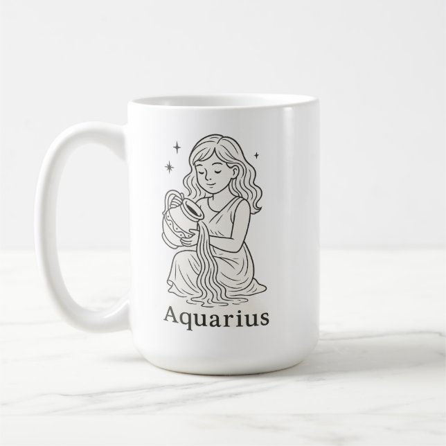 Aquarius Zodiac Woman  Kaffeetasse (Links)