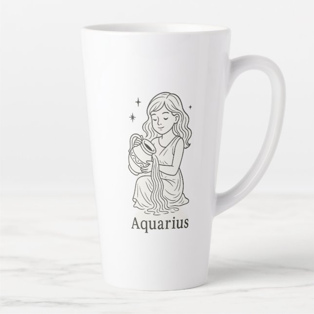 Aquarius Zodiac Woman  Milchtasse (Rechts)