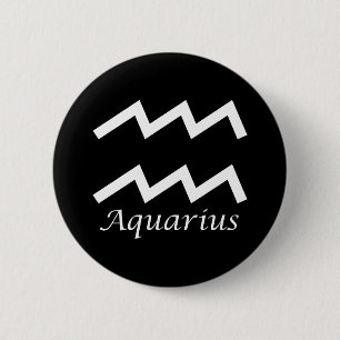 "Aquarius" Zodiac-Zeichen Button