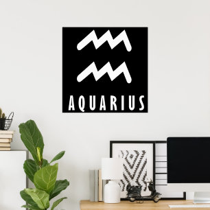 Aquarius zodiac-Zeichen Poster