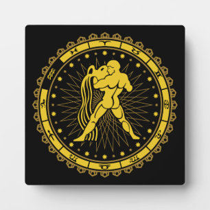 Aquarius - Zodiac - Zeichen - Symbol - Horoskop Fotoplatte