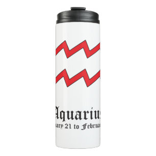 Aquarius zodiac-Zeichen Thermosbecher