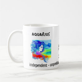 Aquarius zodiac-Zeichen und Eigenschaften Kaffeetasse