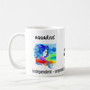 Aquarius zodiac-Zeichen und Eigenschaften Kaffeetasse