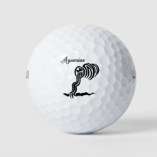 Aquarius Zodiac Zeichen und Symbol Golfball