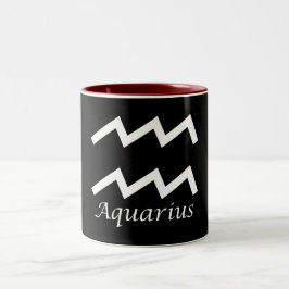 "Aquarius" Zodiac-Zeichen Zweifarbige Tasse