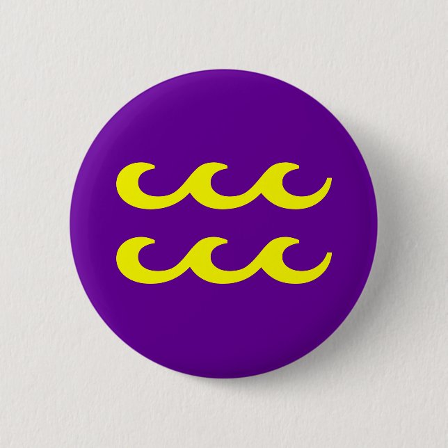 AQUARIUS, ZODIAKALES ZEICHEN BUTTON (Vorderseite)