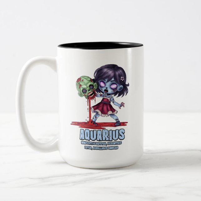 Aquarius Zombie Zweifarbige Tasse (Links)