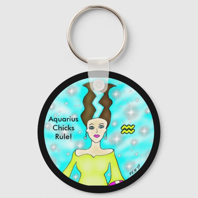 AquariusChicksRegel! Schlüsselanhänger (Vorderseite)