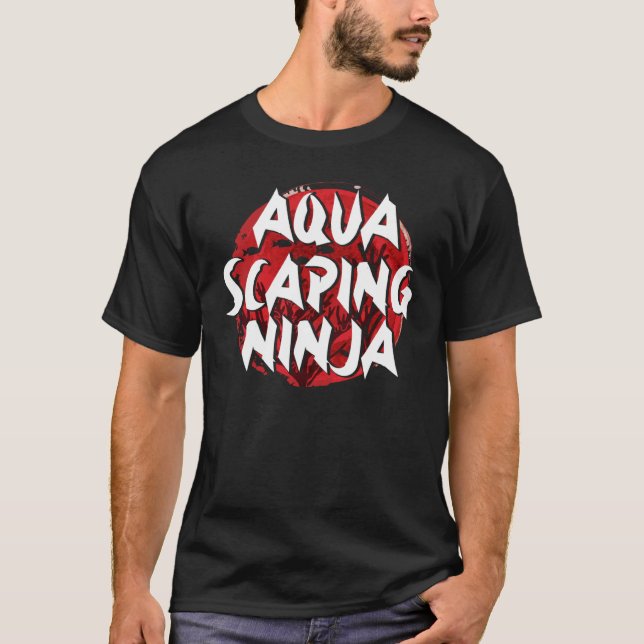 Aquascaping Ninja Aquarium Fischfang T-Shirt (Vorderseite)