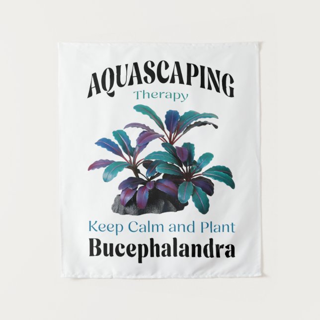 Aquascaping Therapy – Keep Calm and Plant Bucephal Wandteppich (Vorderseite)