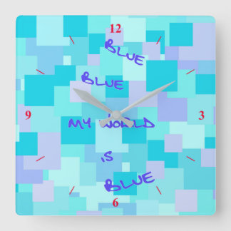 Aquasquare Cubed Quadratische Wanduhr