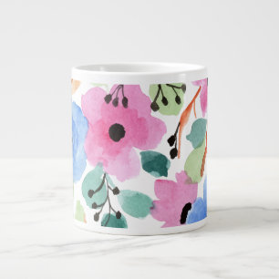 Aquatercolor Floral-1 Jumbo-Tasse