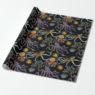 Aquatic animals pattern   ocean underwater life 29 geschenkpapier