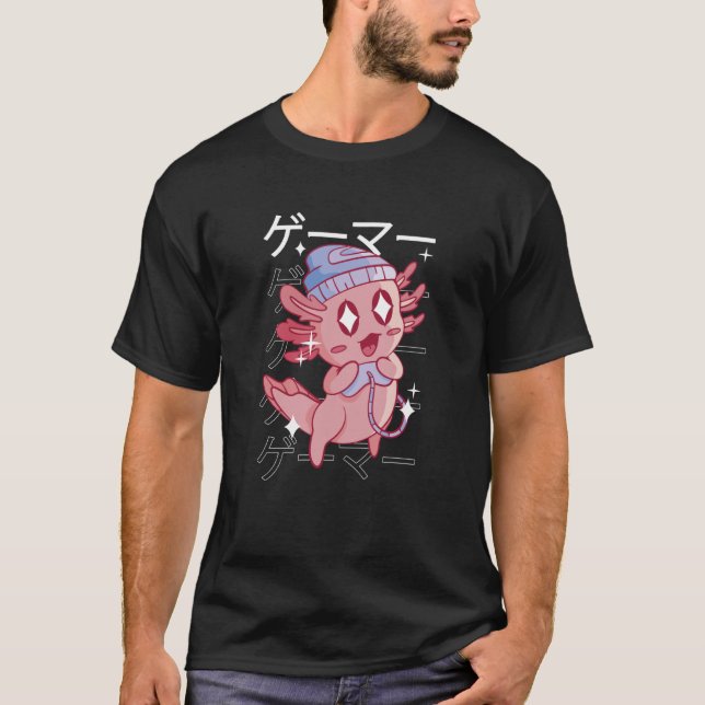 Aquatic Creature Gaming Japanese Kawaii Cute Funny T-Shirt (Vorderseite)