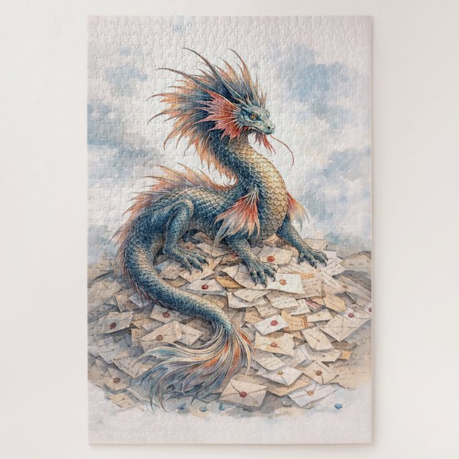 Aquatic-Drachen-Buchstaben Puzzle (Vertikal)