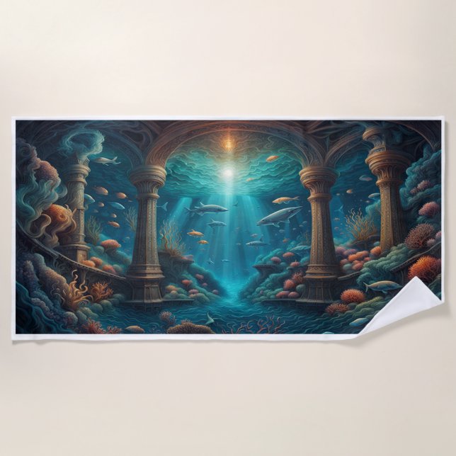 Aquatic Dreamscapes: Andersweltig Strandtuch (Vorderseite)