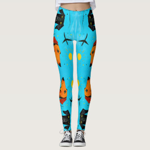 "Aquatic Duo of Joy" - surreal farbige Hunde Leggings