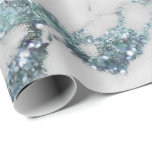 Aquatic Gray Glitzer Blue Marble Shiny Glam Geschenkpapier<br><div class="desc">Minimalismus und Eleganz nach den Trends der Inneneinrichtung. Für viele Fälle</div>