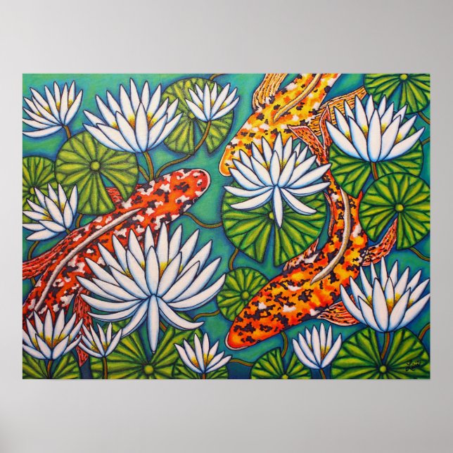 Aquatic Jewels Poster Print von Lisa Lorenz (Vorne)