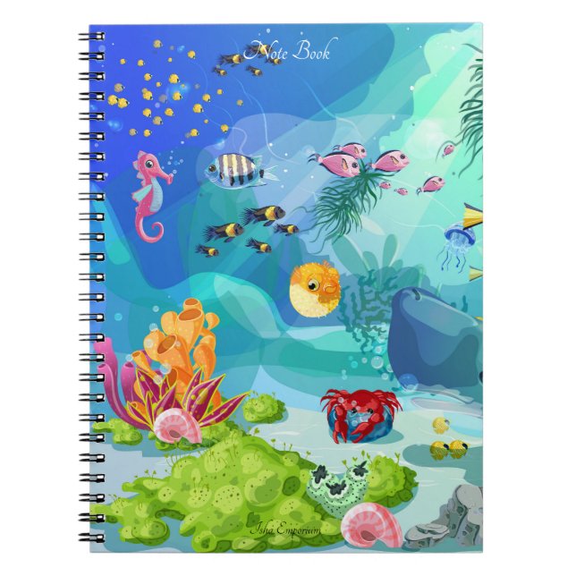 Aquatic-Themed-Notebook Notizblock (Vorderseite)