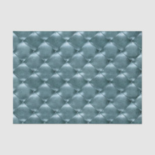 Aquatic Tiffany Blue Metallic Tufted Leather Aquam Seidenpapier