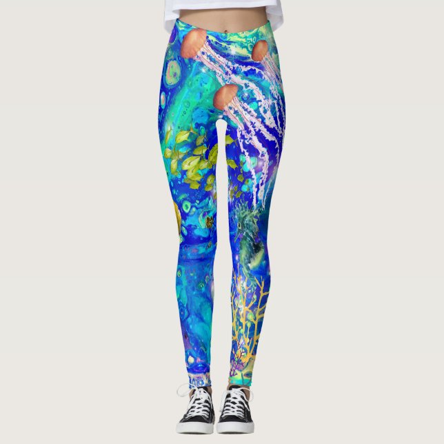 Aquatica Leggings, Ozean-Leggings, Leggings (Vorderseite)