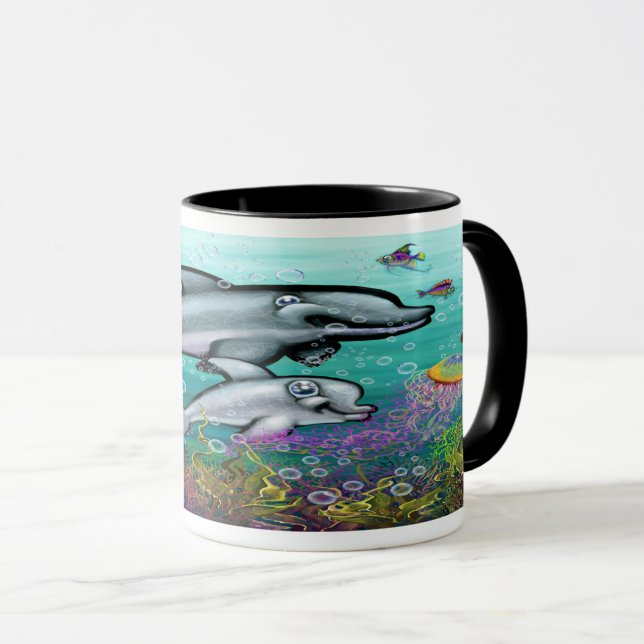 Aquatische Fantasie Tasse (VorderseiteRechts)