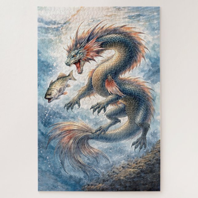 Aquatisches Drachenangeln Puzzle (Vertikal)