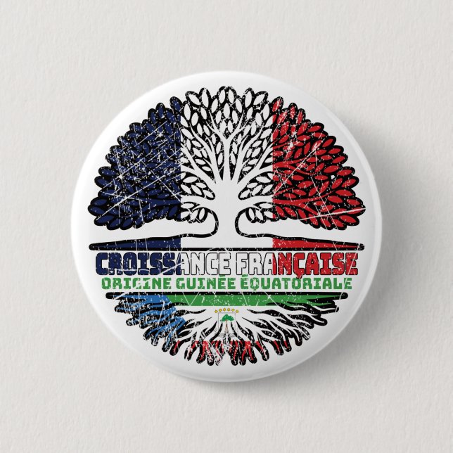 Äquatoriale Guinea Äquatorialguinea Frankreich Button (Vorderseite)