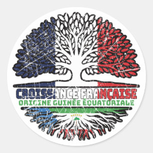 Äquatoriale Guinea Äquatorialguinea Frankreich Runder Aufkleber
