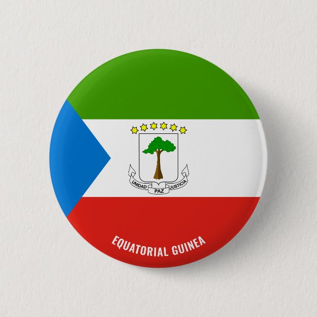 Äquatoriale Guinea Flag Charming Patriotic Button (Vorderseite)