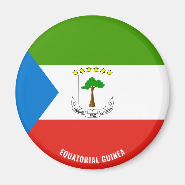 Äquatoriale Guinea Flag Charming Patriotic Magnet (Vorne)
