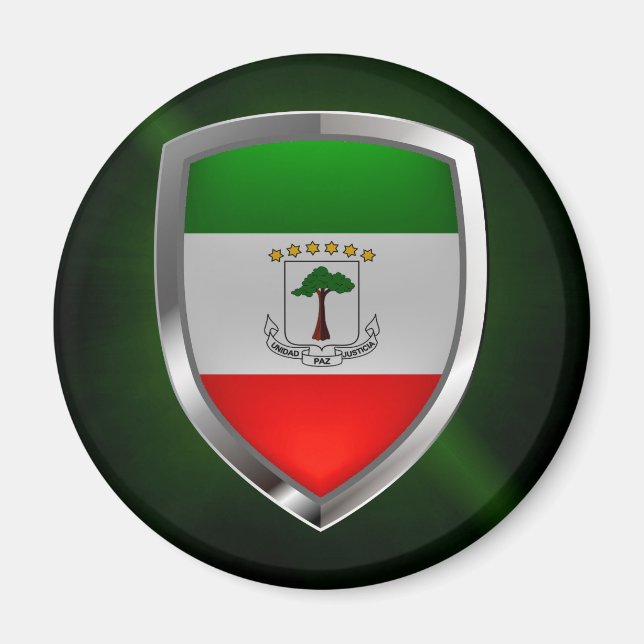 Äquatoriale Guinea Mettalic Emblem Magnet (Vorne)