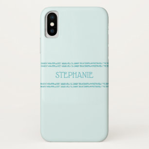 AquaTurquoise Glitzer Streifen Personalisiert Case-Mate iPhone Hülle
