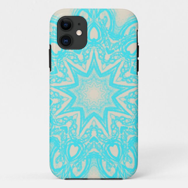 Aquaund Creme Mandalamuster iphone Hüllen (Rückseite)