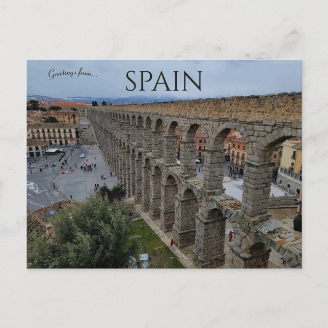 Aqueduct of Segovia in Old City Segovia Spain Postkarte (Vorderseite)